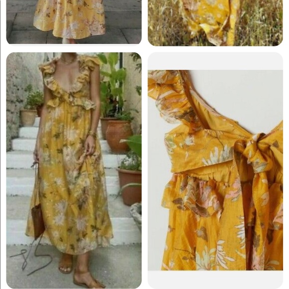 H&M Lyocell-blend Ruffled Dress - Small - Picture 2 of 4